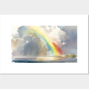 Rainbows and clouds - Watercolour - 05 Posters and Art